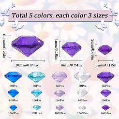 15 Styles Transparent Acrylic Rhinestone Cabochons&nbsp;MACR-SC0001-39