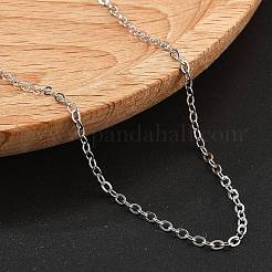 Brass Cable Chains Necklaces for Women&nbsp;NJEW-D302-47P