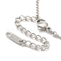 Clear Cubic Zirconia Teardrop Pendant Necklace with 304 Stainless Steel Ball Chains for Women&nbsp;LS-NJEW-H162-01P