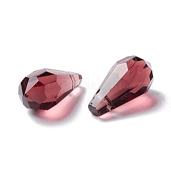 Faceted Transparent A5 Glass Pendants&nbsp;GLAA-D003-03