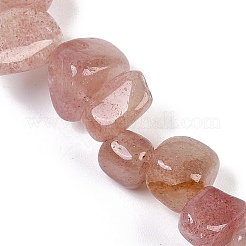 Natural Strawberry Quartz Nuggets Beads Strands&nbsp;G-B125-A21-01