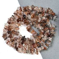 Natural Black Gold Rutilated Quartz Beads Strands&nbsp;G-G905-20