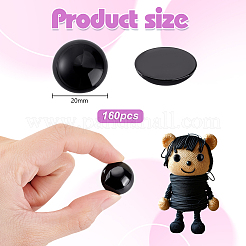 160Pcs Plastic Doll Eyes Cabochons&nbsp;FIND-PH0026-96A