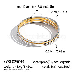 5Pcs Vintage Style 304 Stainless Steel Bangles for Women&nbsp;TU6606-1