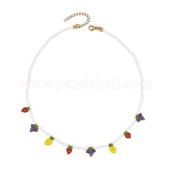 Summer Handmade Fruit Seed Bead Necklaces&nbsp;NJEW-MZ00157