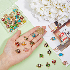 38pcs 19 styles Glass Connector Charms&nbsp;GLAA-DC0001-26