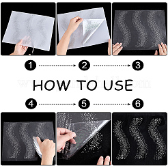 14Pcs Glass Rhinestone HTV Transfer Vinyl Sheets&nbsp;DIY-FG0010-29D