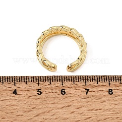 Brass Micro Pave Cubic Zirconia Cuff Open Rings for Women&nbsp;CU-CBAE7DF-46G