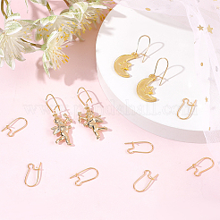 50Pcs Brass Hoop Earring Findings&nbsp;KK-CN0002-14