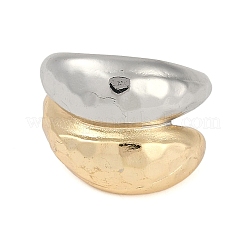 Teardrop Brass Open Cuff Rings for Women&nbsp;RJEW-S001-01GP