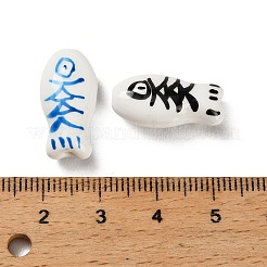 Handmade Printed Porcelain Beads&nbsp;PORC-H015-01