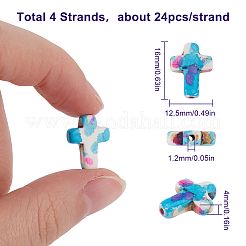4 Strands Synthetic Turquoise Beads Strands&nbsp;G-SC0003-08