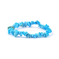 Howlite Chips Stretch Bracelets&nbsp;BJEW-JB01308-06