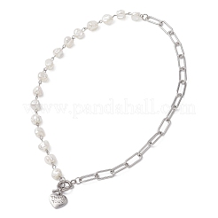 201 Stainless Steel Thank You Heart Pendant Necklaces&nbsp;NJEW-JN05704