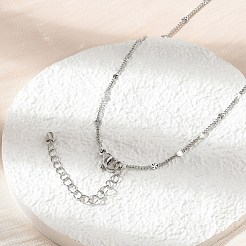 Brass Disc Twisted Chain Necklaces&nbsp;NJEW-A042-09P