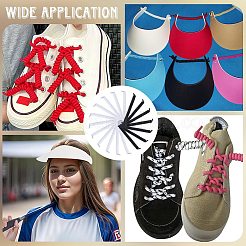 6 Pairs 2 Colors Polyester Curly No Tie Spring Shoelaces&nbsp;AJEW-CP0010-32A