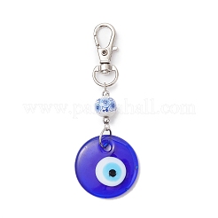 Handmade Lampwork Evil Eye Pendant Decorations&nbsp;HJEW-JM04143-01