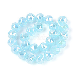 AB Color Plated Imitation Jade Glass Round Beads Strands&nbsp;EGLA-T029-8mm-12J-04