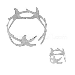 Starfish Alloy Cuff Bangles & Rings Sets for Women&nbsp;FS-WG19003-02