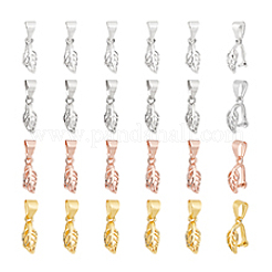 24Pcs 4 Colors Brass Ice Pick Pinch Bails&nbsp;KK-PH0010-79