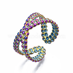 Criss Cross Cuff Rings&nbsp;RJEW-N038-004