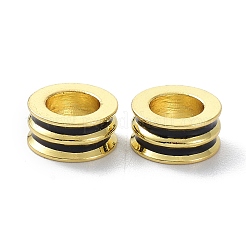 Eco-Friendly Brass Enamel European Beads&nbsp;KK-B047-05G-01