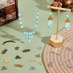 120Pcs 12 Styles Tibetan Style Alloy Chandelier Component Links&nbsp;FIND-PH0025-77