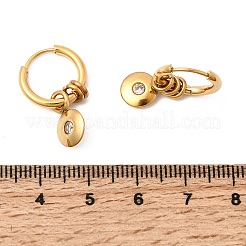 304 Stainless Steel Clear Cubic Zirconia Hoop Earrings for Women&nbsp;EJEW-K328-02G