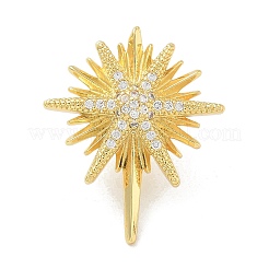 Brass Micro Pave Clear Cubic Zirconia Stud Earrings&nbsp;KK-B124-13G
