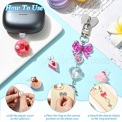 5Pcs PVC Mobile Dustproof Plugs & Iron Cell Phone Holder Stand&nbsp;HJEW-SW00358