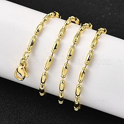 2MM Brass Column Link Chain Necklaces&nbsp;NJEW-M108-02G