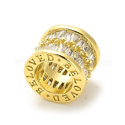 Rack Plating Brass Micro Pave Cubic Zirconia Beads&nbsp;KK-L210-005G