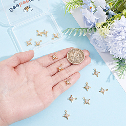 14Pcs Brass Micro Pave Cubic Zirconia Pendants&nbsp;KK-BBC0028-17