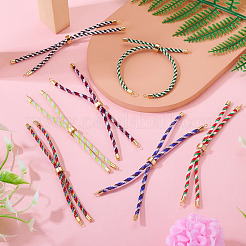 7Pcs Polyester Braided Round Cord Slider Bracelet Making&nbsp;MAK-TA0001-39B