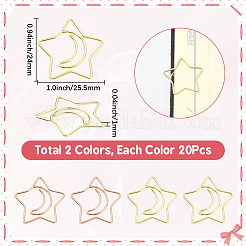 40Pcs 2 Colors Iron Paper Clips&nbsp;AJEW-SP0002-98A