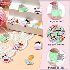 30Pcs 5 Styles Alloy Enamel Pendants&nbsp;ENAM-CJ0006-15