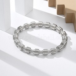 304 Stainless Steel Stretch Bangles for Women&nbsp;BJEW-P315-02F-P