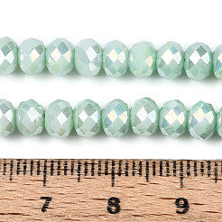 Anti-Tarnish Electroplate Rondelle Glass Beads Strands&nbsp;EGLA-T021-6mm-17-06