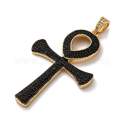 Brass Micro Pave Cubic Zirconia Big Pendants&nbsp;KK-U076-06G