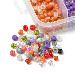 90G 5 Style Opaque & Transparent Inside Colours 3/0 Glass Seed Beads&nbsp;SEED-FS0001-15B