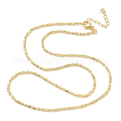 2MM Round Dog Bone Shape Brass Link Chain Necklaces for Women&nbsp;NJEW-K271-17G
