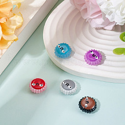 5Pcs Fuuny Painted Glass Beads Enamel Beads&nbsp;LAMP-TA0001-86