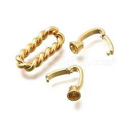 Rectangle Rack Plating Brass Fold Over Clasps&nbsp;KK-S508-24G