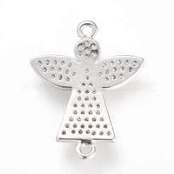 Long-Lasting Plated Brass Micro Pave Cubic Zirconia Links&nbsp;X-ZIRC-S053-17P