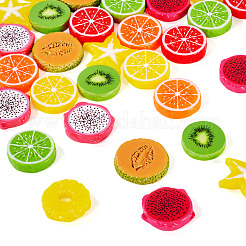 40Pcs 10 Styles Resin Imitation Fruit Model&nbsp;DJEW-TA0001-18