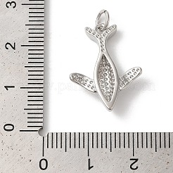 Rack Plating Whale Brass Pendants&nbsp;KK-Z056-04P