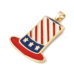 Independence Day Brass Enamel Pendants&nbsp;KK-CBAA41C-16D-G
