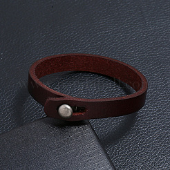 1Pc Punk Retro Ethnic Style Handmade Leather Bracelet Couple Literary Hand Strap Men&nbsp;BJEW-CL0001-02A