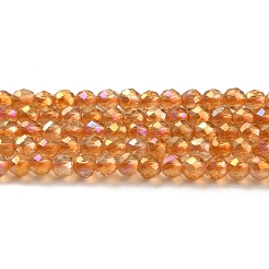 Electroplate Transparent Glass Beads Strands&nbsp;GLAA-H021-01A-FR06