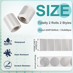 2 Rolls 2 Styles Vinyl Plastic Printable Holographic Stickers&nbsp;OFST-TA0001-11C